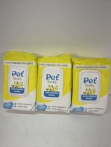 3x Pet Faves Dog Wipes for Cleaning and Deodorizing | Hypoallergenic Gro... - £14.51 GBP