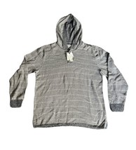 Lucky Brand Mens Henley Hoodie Gray Marled Stripe Long Sleeve Buttons Knit L New - £31.90 GBP