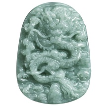 Myanmar Class A Jade Hand-Carved Dragon Pendant Necklace Pendant  Jade J... - £69.62 GBP