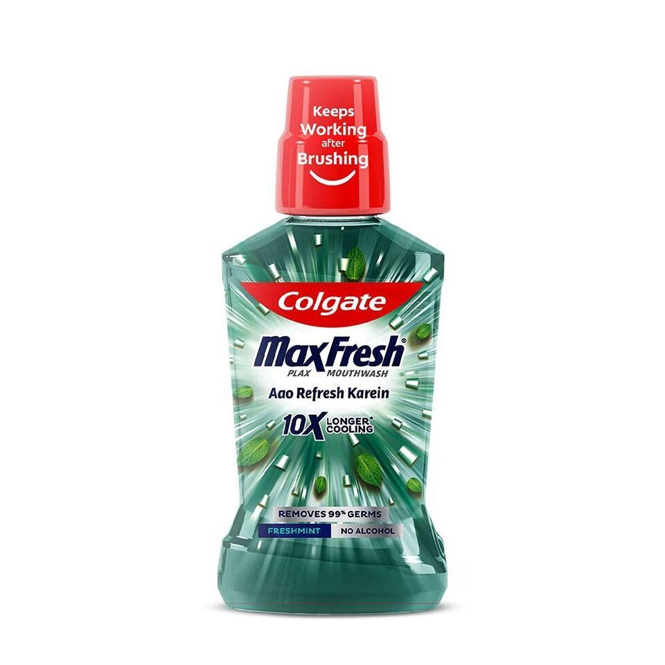 Colgate MaxFresh Plax Antibacterial Mouthwash 24/7 Fresh Breath 0% Alcohol 250ML
