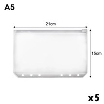 5/10PCS Convenient Clear PVC A5 A6 A7 Buet Binder Pockets Zipper Folder Bags for - £116.14 GBP