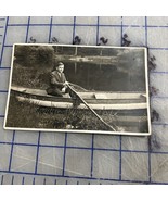 RPPC Postcard Man In Row Boat Karl Roth Germany Buhlertal L. Bade 1940s - €9,02 EUR