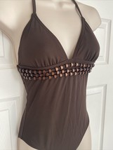 Michael Kors Woman’s  Swim Bathing Suit One Piece Brown Beads  Size 6 New C1 - £39.55 GBP