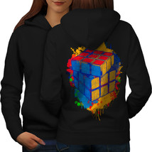 Cube Game Sweatshirt Hoody Colour Twist Women Hoodie Back - £17.57 GBP