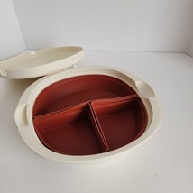 Tupperware Open House 4 Cup Insulated Server Divided Hazelnut Cinnamon 3756 3757 - £7.87 GBP