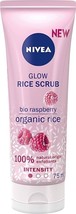 NIVEA Glow Rice Scrub: RASPBERRY w/ ORGANIC Rice renew your skin 75ml FR... - $13.85
