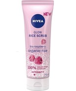 NIVEA Glow Rice Scrub: RASPBERRY w/ ORGANIC Rice renew your skin 75ml FR... - $13.85