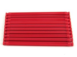 10 MICRO K&#39;NEX Replacement Parts Pieces Lot Of 10 Red Rods 2 1/2&quot; - £1.49 GBP