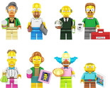 8Pcs The Simpsons Minifigures Arp Homer Kosti Flink Ralph Mini Building ... - £20.63 GBP