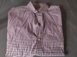 Michael Kors Mens Classic-Fit Airsoft Stretch Dress Shirt Purple Button ... - £21.88 GBP