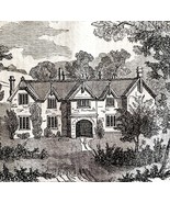 Sir Walter Raleigh Birthplace 1845 Wood Engraving Victorian Revolution D... - $56.12 CAD