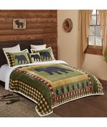 BEAR &amp; PAW Flannel 4pc Queen Bed Set with Sherpa backing Shams and Accen... - £62.59 GBP
