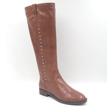 Marc Fisher Women Riding Boots Secrit Sz US 5.5M Wide Calf Cognac Brown Leather - £39.56 GBP