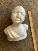 Vintage  Carved Italian Marble Alabaster Stone Bust Boy baby - £1,168.57 GBP