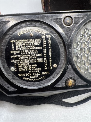 Vtg Art Deco Weston Photronic Light Exposure Meter Model 650 W/ Case Bakelite  Item image 6