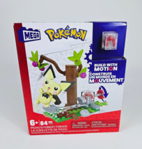 Pokemon Pichu&#39;s Forest Forage Mattel Mega Blok Set Build with Motion 84p... - $18.80