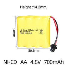 Rechargeable Battery Pack Ni-CD 4.8V 700mAh 4xAA with SM-2P connector for RC etc - £15.01 GBP