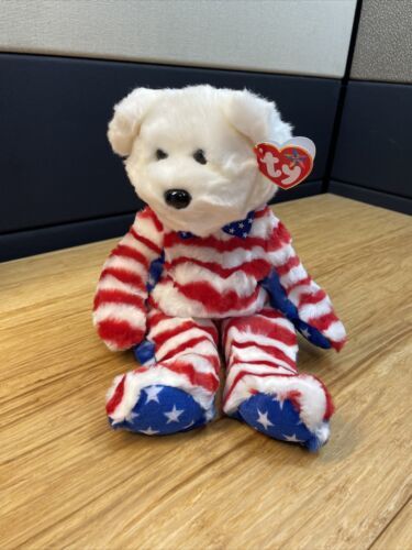 Primary image for Ty Beanie Buddies Liberty  the Bear Plush USA Patriotic 4th of July  KG JD