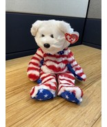 Ty Beanie Buddies Liberty  the Bear Plush USA Patriotic 4th of July  KG JD - £19.72 GBP