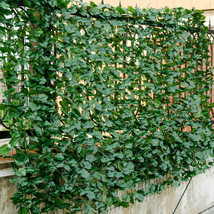59&quot;X118&quot; Faux Ivy Leaf Decorative Privacy Fence Screen Artificial Hedge ... - £101.51 GBP