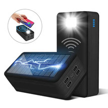 Solar Power Bank 100000mAh - Portable Phone External Battery Charger - £33.48 GBP+