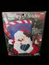 1995 Bucilla  33507 Gallery of Stitches Santa Face Felt Appliqué Stocking Kit  - £19.40 GBP