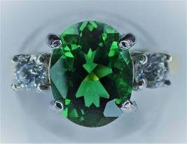 Green Helenite Silver Ring - £48.18 GBP