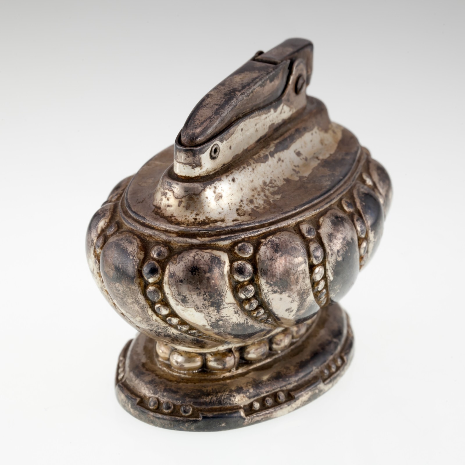 Vintage Plaqué Argent Ronson " Couronne " Table Briquet Item image 3