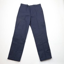 Deadstock Vintage Dickies Mens 38x34 Original Fit Wide Leg Work Pants Navy Blue - £54.87 GBP