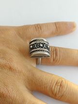 Moroccan Ring Pyramid Silver Berber Tribal Handmade  Ethnic Traditional Sterling - £27.24 GBP