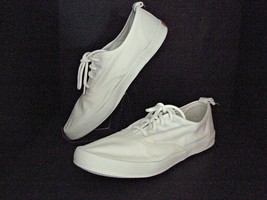 Jantzen Womens Solid White Canvas Low Top Lace Up Sneakers Tennis Shoes Sz 8 ML - £12.32 GBP