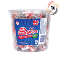 1x Jar Bob&#39;s Sweet Stripes Soft Peppermint Candy | 160 Pieces Per Jar | 2LB - £20.43 GBP