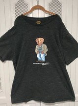 Polo Ralph Lauren Polo Teddy Bear Graphic Tee T-Shirt Men&#39;s 2XLT Heather Gray - £28.59 GBP