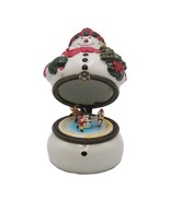 Mr. Christmas Snowman Animated Porcelain Hinged Music Box Joy to The Wor... - €21,50 EUR