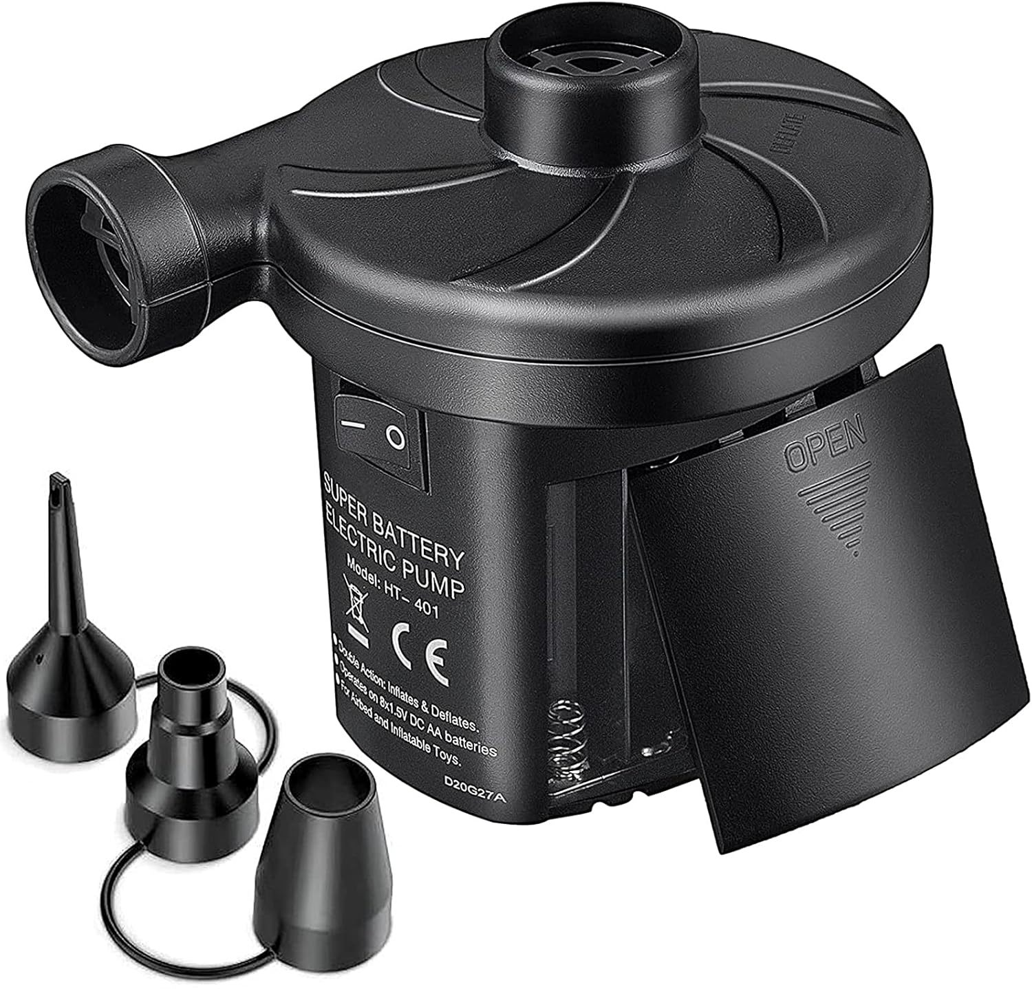 Sanipoe Battery Powered Air Mattress Pump, Electric Quick-Fill Blower, B... - $26.92