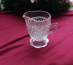 Vintage Indiana Glass Co Diamond Point Creamer, Glassware Gift, Cream Pourer - £5.73 GBP