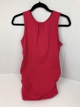 Fit 2 B Mom maternity tank top size S Deep pink sleeveless athletic casual - $14.76