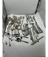 Huge Lot Antique Vintage Silverplate Serving Utensils Forks Spoons All C... - $919.17 MXN