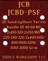 JCB JCBD-PSF - 17 Different Grits - 20 Sheet Variety Bundle III - £15.95 GBP