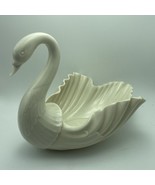 Lenox Large Ivory Porcelain Swan Bowl Candy Dish Centerpiece Gold Label ... - $33.83