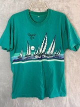 Vintage 90s Newport Rhode Island Single Stitch T Shirt Mens Sailing doub... - £23.44 GBP