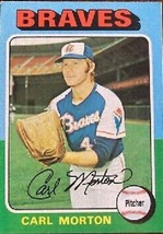 1975 Topps Carl Morton, Braves Baseball Card #237, Collection, Christmas - $3.95