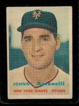 Vintage 1957 Baseball Trading Card Topps #105 Johnny Antonelli New York Giants - £9.87 GBP