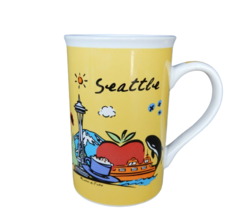 Seattle coffee mug cup "Subway" By Luke-a-Tuke Michaels Co. Inc. Yellow ... - $14.99