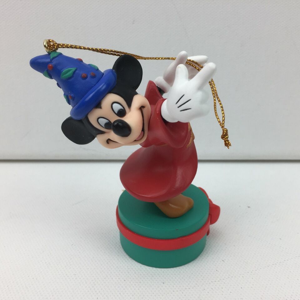 Vtg Groiler Fantasia Mickey Christmas Ornament Disney Sorcerer's