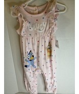Bluey Baby Girl Size 12m Romper Pink Floral w Characters NEW - €12,51 EUR