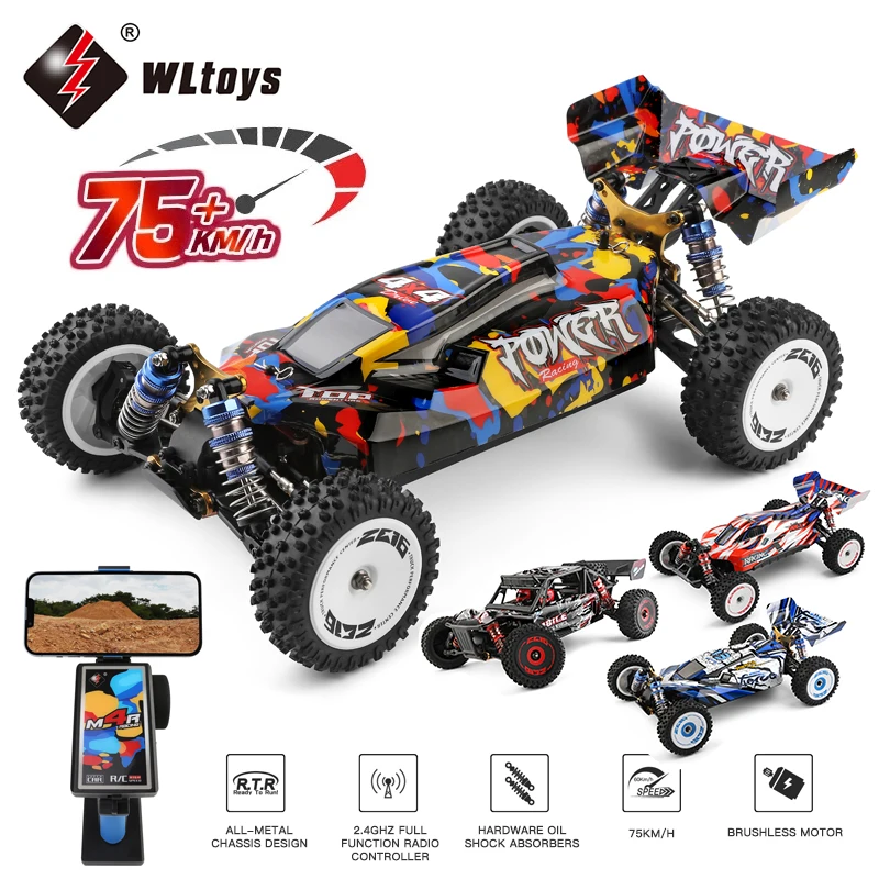 WLtoys 124007 75KM/H 4WD RC Car Professional Racing Remote Control Cars ... - $172.36+