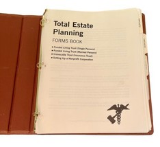 Total Estate Planning Forms Book Ring Leather Binder 2000 Legal Protection image 2