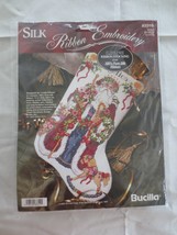 1995 Sealed Bucilla OLD WORLD SANTA Ribbon Embroidery Kit #83310 by L. G... - £19.57 GBP