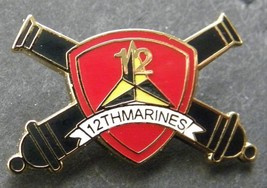 US MARINE CORPS 12TH MARINES REGIMENT LAPEL PIN BADGE 1 INCH USMC - $5.68